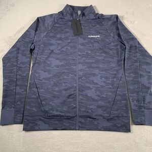 Alphalete Jacket Mens XL Blue Camo Full Zip Premium Athletic‎ Track Lightweight